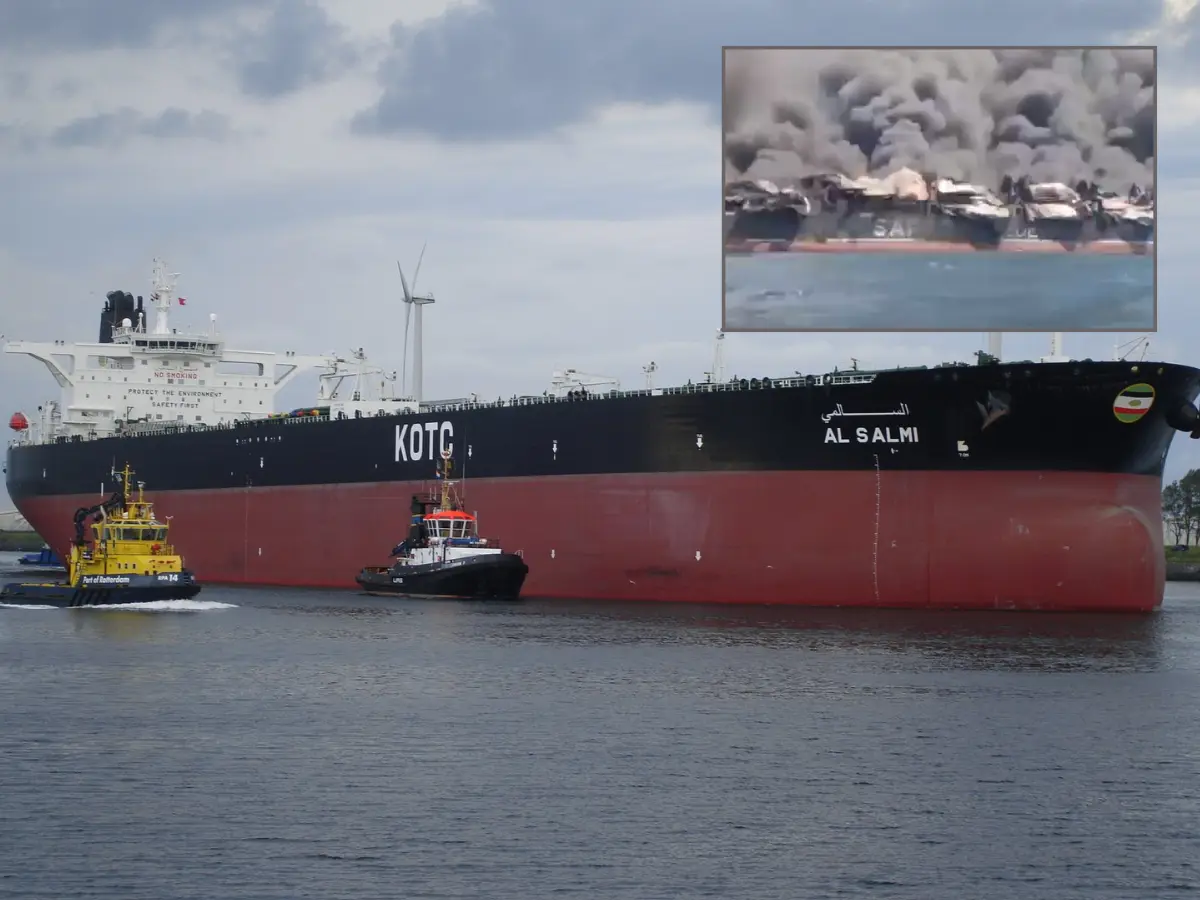 Gulf tensions erupt as Iran attacks Kuwaiti oil tanker Al Salmi near Dubai, setting it ablaze | Watch 2019 Video