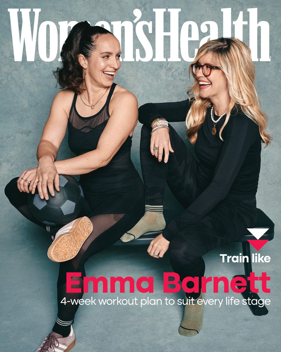 Magazine cover featuring fitness themes and training plans