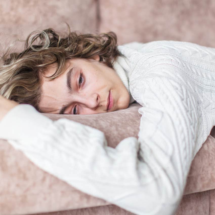 A woman feels guilty about not being able to complete her daily care duties.